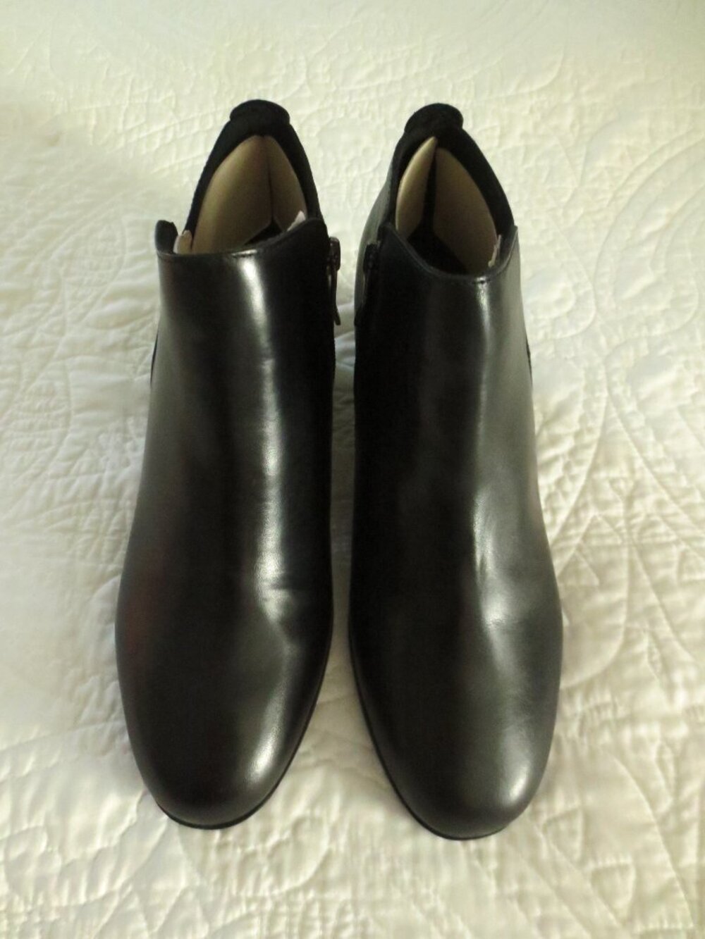 Classic Chic Black Leather Ankle Boot